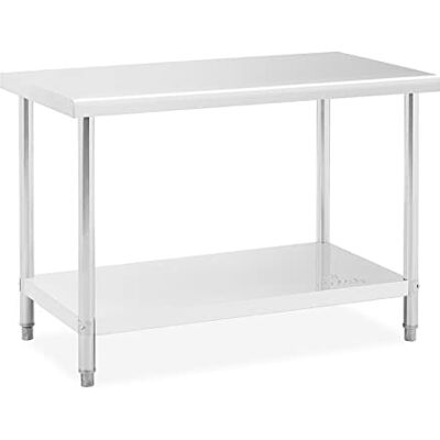 Royal Catering RCAT-120/60-NW Werktafel van roestvrij staal (120 x 60 cm, draagkracht 250 kg, verstelbare poten, roestvrij staal) Royal Catering RCAT-120/60-NW Werktafel van roestvrij staal (120 x 60 cm, draagkracht 250 kg, verstelbare poten, roestvrij staal)