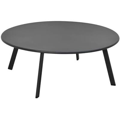 HESPERIDE Hespéride Bijzettafel Saona grafiet, roestvrij staal, uv-bestendig, D 90 x H 35 cm voor tuin, terras, balkon HESPERIDE Hespéride Bijzettafel Saona grafiet, roestvrij staal, uv-bestendig, D 90 x H 35 cm voor tuin, terras, balkon
