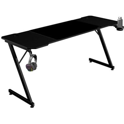 Mars Gaming MARSGAMING MGD-X160 Gamingbureau, ergonomisch design, koolstofvezeloppervlak, metalen structuur, XXL muismat, hoofdtelefoonhouder en bekerhouder, kabelbeheer, gamingbureau Mars Gaming MARSGAMING MGD-X160 Gamingbureau, ergonomisch design, koolstofvezeloppervlak, metalen structuur, XXL muismat, hoofdtelefoonhouder en bekerhouder, kabelbeheer, gamingbureau