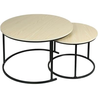 LANTUS Acero Bianco Set van 2 salontafels marmer/bijzettafel voor woonkamer, diameter 60 + 40 cm, grote ronde tafel, wit marmerlook en frame van goudkleurig staal -B (60 x 60 x 45 e 40 x 40 x 38) LANTUS Acero Bianco Set van 2 salontafels marmer/bijzettafel voor woonkamer, diameter 60 + 40 cm, grote ronde tafel, wit marmerlook en frame van goudkleurig staal -B (60 x 60 x 45 e 40 x 40 x 38)