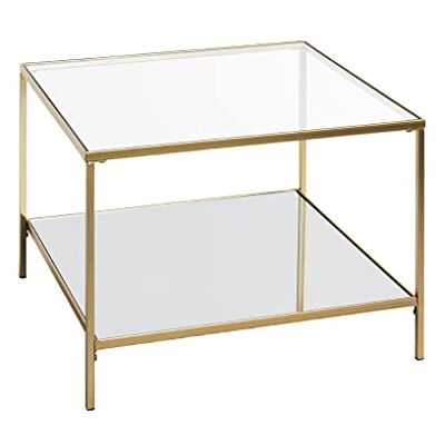 HAKU Möbel salontafel, metaal, goud, B 60 x D 60 x H 45 cm HAKU Möbel salontafel, metaal, goud, B 60 x D 60 x H 45 cm