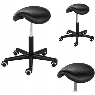 HABYS Lumo Rolkruk met verstelbare zithoogte, werkkruk, comfortabele voorgevormde zitting met 4 cm schuim, zwart HABYS Lumo Rolkruk met verstelbare zithoogte, werkkruk, comfortabele voorgevormde zitting met 4 cm schuim, zwart