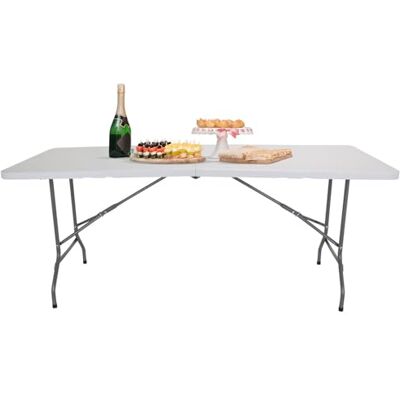 hjh OFFICE Easy UP Multi II 830053 campingtafel, inklapbaar, voor 6 personen, 152 x 70 cm, wit hjh OFFICE Easy UP Multi II 830053 campingtafel, inklapbaar, voor 6 personen, 152 x 70 cm, wit