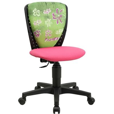 Topstar S'cool Set van 3 draaistoelen voor kinderen met patroon, ergonomische bureaustoel voor kinderen, in hoogte verstelbaar en schaalbaar, GS-gecertificeerd, bloemenpatroon Topstar S'cool Set van 3 draaistoelen voor kinderen met patroon, ergonomische bureaustoel voor kinderen, in hoogte verstelbaar en schaalbaar, GS-gecertificeerd, bloemenpatroon
