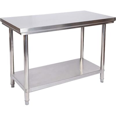 WilTec Roestvrijstalen tafel werktafel roestvrij stalen tafel tuintafel 100 x 60 x 85 cm WilTec Roestvrijstalen tafel werktafel roestvrij stalen tafel tuintafel 100 x 60 x 85 cm