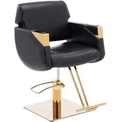 physa wellness & lifestyle Physa Penryn Black & Gold Kappersstoel met voetensteun, 480-630 mm, 200 kg, wit/goud, in hoogte verstelbaar physa wellness & lifestyle Physa Penryn Black & Gold Kappersstoel met voetensteun, 480-630 mm, 200 kg, wit/goud, in hoogte verstelbaar