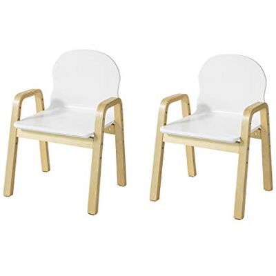 SoBuy KMB24-Wx2 Set van 2 kinderstoelen, design, kinderkruk, met armleuningen en rugleuning, verstelbare zithoogte SoBuy KMB24-Wx2 Set van 2 kinderstoelen, design, kinderkruk, met armleuningen en rugleuning, verstelbare zithoogte