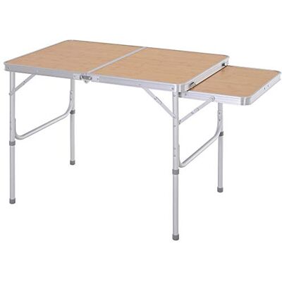 Outsunny Campingtafel, inklapbaar, in hoogte verstelbaar, 90 x 60 x 70 cm Outsunny Campingtafel, inklapbaar, in hoogte verstelbaar, 90 x 60 x 70 cm