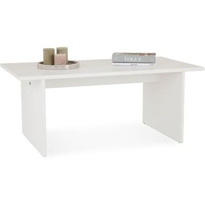 IDIMEX Salto-salontafel, rechthoekig, voor woonkamer, van massief hout, wit, 110 x 45 cm, elegant en minimalistisch, houten poten IDIMEX Salto-salontafel, rechthoekig, voor woonkamer, van massief hout, wit, 110 x 45 cm, elegant en minimalistisch, houten poten