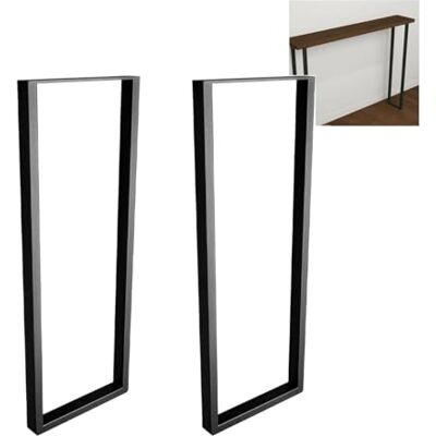 Amig Set van 2 tafelpoten voor entree of hal Tafelpoten in industriële stijl Materiaal: staal 800 x 300 x 40 mm Robuust en duurzaam Mat zwarte afwerking Amig Set van 2 tafelpoten voor entree of hal Tafelpoten in industriële stijl Materiaal: staal 800 x 300 x 40 mm Robuust en duurzaam Mat zwarte afwerking