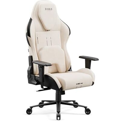 Diablo X.One Prime Gamingstoel, gamingstoel, pc-stoel, magnetisch kussen, koelzitting, hoogwaardige stof, in hoogte verstelbare armleuningen, belastbaar tot 140 kg, Desert Storm Diablo X.One Prime Gamingstoel, gamingstoel, pc-stoel, magnetisch kussen, koelzitting, hoogwaardige stof, in hoogte verstelbare armleuningen, belastbaar tot 140 kg, Desert Storm