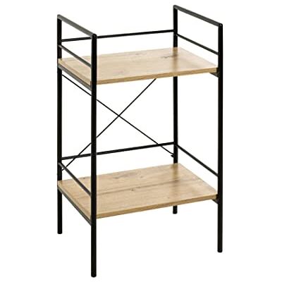 HAKU Möbel bijzettafel eiken, zwart, MDF, metaal Dim.: L 34 cm x H 62 cm x D 27 cm, Stijl: modern HAKU Möbel bijzettafel eiken, zwart, MDF, metaal Dim.: L 34 cm x H 62 cm x D 27 cm, Stijl: modern