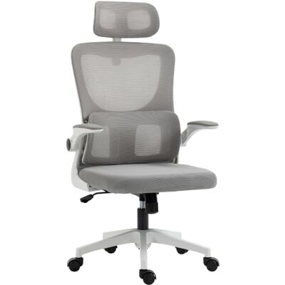 Vinsetto Bureaustoel, ademende mesh, armleuningen, opklapbare armleuningen Ergonomische stoel, draaibaar, verstelbare hoofdsteun, lendensteun, verstelbare zithoogte, kantelfunctie Vinsetto Bureaustoel, ademende mesh, armleuningen, opklapbare armleuningen Ergonomische stoel, draaibaar, verstelbare hoofdsteun, lendensteun, verstelbare zithoogte, kantelfunctie