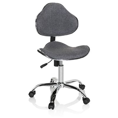 hjh OFFICE Kiddy GTI-3 634134 Bureaustoel voor kinderen, stof, donkergrijs, draaistoel ergonomisch, meegroeiend, polyester, 98 x 47 x 49 cm hjh OFFICE Kiddy GTI-3 634134 Bureaustoel voor kinderen, stof, donkergrijs, draaistoel ergonomisch, meegroeiend, polyester, 98 x 47 x 49 cm