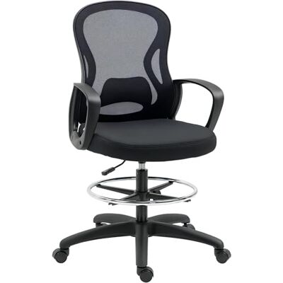 Vinsetto Ergonomische bureaustoel, bureaustoel, voetensteun, zwart Vinsetto Ergonomische bureaustoel, bureaustoel, voetensteun, zwart
