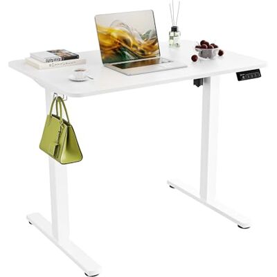 ERGOMAKER Elektrisch Zit/Sta-Bureau met Geheugen, 90 x 60 cm, Wit ERGOMAKER Elektrisch Zit/Sta-Bureau met Geheugen, 90 x 60 cm, Wit
