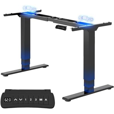 FLEXISPOT EC5B Standing Desk In Hoogte Verstelbaar Bureau Elektrische Staande Bureau 3-traps 2-motor met Smart Keyboard Laadvermogen 100 kg(Zwart) FLEXISPOT EC5B Standing Desk In Hoogte Verstelbaar Bureau Elektrische Staande Bureau 3-traps 2-motor met Smart Keyboard Laadvermogen 100 kg(Zwart)