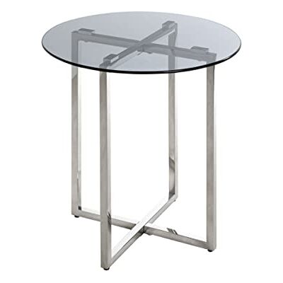 HAKU Bijzettafel Ø 50 x H 55 cm roestvrij staal grijs HAKU Bijzettafel Ø 50 x H 55 cm roestvrij staal grijs