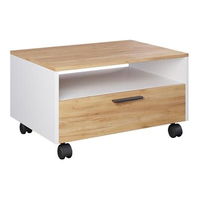Vicco Salontafel "Bibo", eiken wit/goud, 70 x 52,4 cm Vicco Salontafel "Bibo", eiken wit/goud, 70 x 52,4 cm