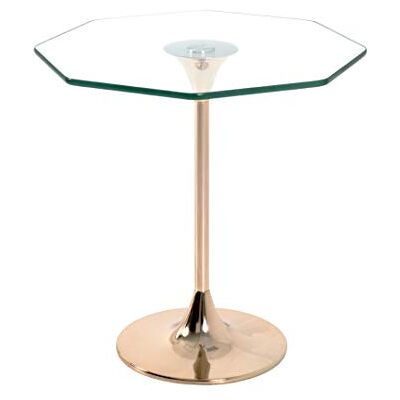 HAKU Möbel bijzettafel 45x45x47 cm helder glas verguld HAKU Möbel bijzettafel 45x45x47 cm helder glas verguld