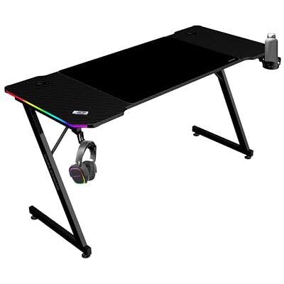 Mars Gaming MARSGAMING MGD-X140RGB Ergonomisch gamingbureau, ARGB-verlichting met afstandsbediening, koolstofvezeloppervlak, XXL muismat, hoofdtelefoonhouder en bekerhouder, kabelbeheer, gamingbureau Mars Gaming MARSGAMING MGD-X140RGB Ergonomisch gamingbureau, ARGB-verlichting met afstandsbediening, koolstofvezeloppervlak, XXL muismat, hoofdtelefoonhouder en bekerhouder, kabelbeheer, gamingbureau