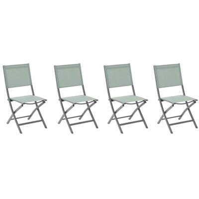 HESPERIDE Hespéride Set van 4 opvouwbare tuinstoelen Essentia olijfgroen Aluminium Texaline Afmetingen 45 x 57 x 90 cm Opvouwbaar buitenmeubel HESPERIDE Hespéride Set van 4 opvouwbare tuinstoelen Essentia olijfgroen Aluminium Texaline Afmetingen 45 x 57 x 90 cm Opvouwbaar buitenmeubel
