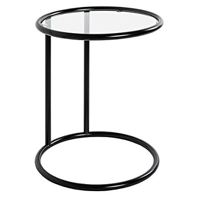 HAKU bijzettafel zwart, metaal, gehard glas Dim.: H 55 cm x Ø 45 cm, Stijl: Modern HAKU bijzettafel zwart, metaal, gehard glas Dim.: H 55 cm x Ø 45 cm, Stijl: Modern