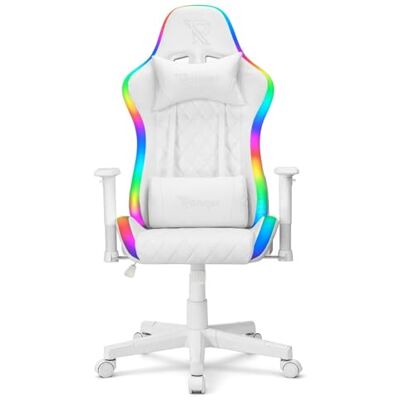 Ranqer Halo Gamestoel RGB/LED Gaming Chair RGB verlichting Gaming Stoel met licht Wit Ranqer Halo Gamestoel RGB/LED Gaming Chair RGB verlichting Gaming Stoel met licht Wit