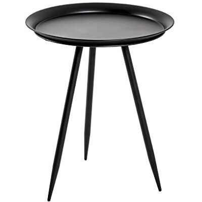 HAKU Möbel Bijzettafel, metaal, zwart, Ø 44 x 54 cm HAKU Möbel Bijzettafel, metaal, zwart, Ø 44 x 54 cm