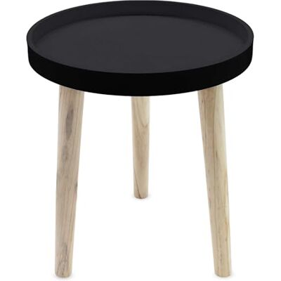 Spetebo Decoratieve houten tafel 36 x 30 cm zwart kleine bijzettafel salontafel salontafel Spetebo Decoratieve houten tafel 36 x 30 cm zwart kleine bijzettafel salontafel salontafel