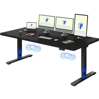 FLEXISPOT In hoogte verstelbaar bureau 200 x 80 cm met 2 krachtige motoren, stabiel in hoogte verstelbaar bureau, elektrisch stabureau met geheugenfunctie (zwart + zwart) FLEXISPOT In hoogte verstelbaar bureau 200 x 80 cm met 2 krachtige motoren, stabiel in hoogte verstelbaar bureau, elektrisch stabureau met geheugenfunctie (zwart + zwart)