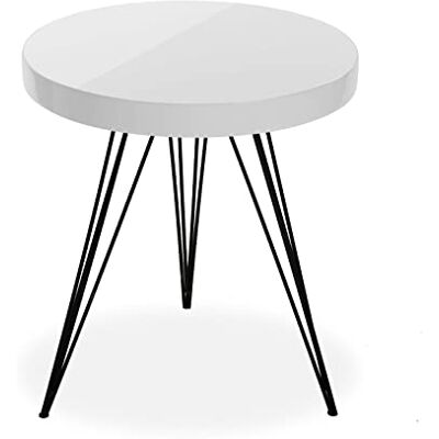 Versa Fontana Bijzettafel voor woonkamer, slaapkamer of keuken, modern, afmetingen (L x B x H): 55 x 51 x 51 cm, wit Versa Fontana Bijzettafel voor woonkamer, slaapkamer of keuken, modern, afmetingen (L x B x H): 55 x 51 x 51 cm, wit