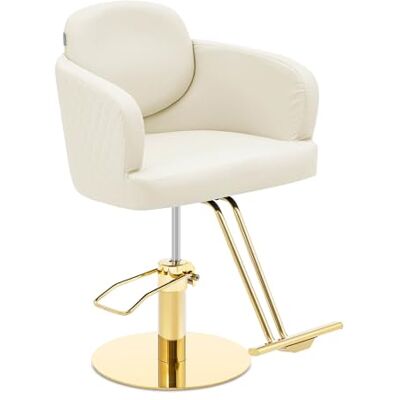 physa wellness & lifestyle Physa Physa WINSFORD Cream & Gold Kappersstoel met voetensteun, in hoogte verstelbaar, 870-1020 mm, belastbaar tot 200 kg, crème/goud physa wellness & lifestyle Physa Physa WINSFORD Cream & Gold Kappersstoel met voetensteun, in hoogte verstelbaar, 870-1020 mm, belastbaar tot 200 kg, crème/goud