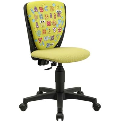Topstar S'cool Set van 3 draaistoelen voor kinderen met patroon, ergonomische bureaustoel voor kinderen, in hoogte verstelbaar en schaalbaar, GS-gecertificeerd, ABC-patroon Topstar S'cool Set van 3 draaistoelen voor kinderen met patroon, ergonomische bureaustoel voor kinderen, in hoogte verstelbaar en schaalbaar, GS-gecertificeerd, ABC-patroon