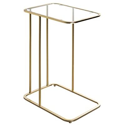HAKU bijzettafel goud, metaal, gehard glas Dim.: B 45 cm x H 65 cm x D 30 cm, Stijl: Art Deco HAKU bijzettafel goud, metaal, gehard glas Dim.: B 45 cm x H 65 cm x D 30 cm, Stijl: Art Deco