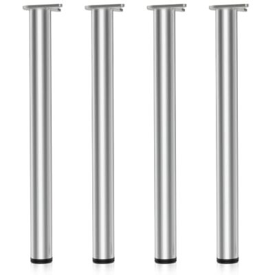WilTec Set van 4 tafelpoten V1 60 x 60 x 870 mm/Ø 60 mm verchroomd roestvrij staal verstelbare bureaustandaard voor werkblad eetkamer WilTec Set van 4 tafelpoten V1 60 x 60 x 870 mm/Ø 60 mm verchroomd roestvrij staal verstelbare bureaustandaard voor werkblad eetkamer