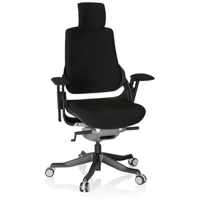 hjh OFFICE 640360 Professionele bureaustoel SPEKTRE stof zwart ergonomische draaistoel met verstelbare rugleuning hjh OFFICE 640360 Professionele bureaustoel SPEKTRE stof zwart ergonomische draaistoel met verstelbare rugleuning
