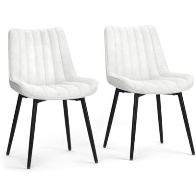 Vicco Eetkamerstoel "Ravlo", beige/zwart, 51 x 57 cm Set van 2 Vicco Eetkamerstoel "Ravlo", beige/zwart, 51 x 57 cm Set van 2