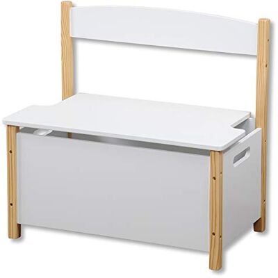 Kesper Kinderbank, materiaal: spaanplaat, afmetingen: B 60 H 56 D 34,5 cm, kleur: wit 17713 13 Kesper Kinderbank, materiaal: spaanplaat, afmetingen: B 60 H 56 D 34,5 cm, kleur: wit 17713 13