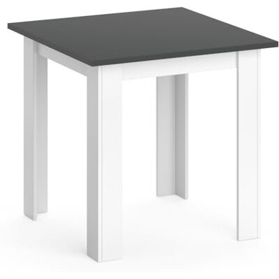 Vicco Eettafel KARLOS Eetkamertafel 80cm Woonkamer Keukentafel Tafel (Wit Antraciet) Vicco Eettafel KARLOS Eetkamertafel 80cm Woonkamer Keukentafel Tafel (Wit Antraciet)