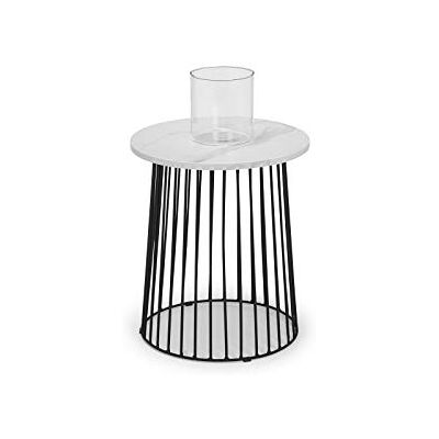 Julian Bowen Broadway Bijzettafel, rond, marmer, wit Julian Bowen Broadway Bijzettafel, rond, marmer, wit