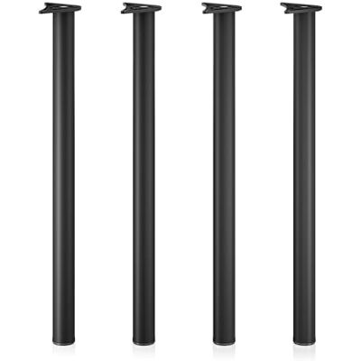 WilTec 4 stuks tafelpoten V1 60 x 60 x 870 mm/Ø 60 mm roestvrij staal kleur zwart verstelbare bureaustandaard voor werkblad eetkamer WilTec 4 stuks tafelpoten V1 60 x 60 x 870 mm/Ø 60 mm roestvrij staal kleur zwart verstelbare bureaustandaard voor werkblad eetkamer