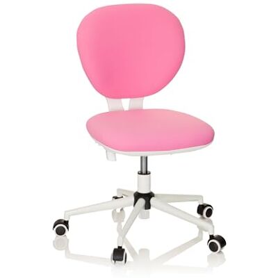 hjh OFFICE KID VIVO 670968 Bureaustoel voor kinderen en jongens, draaistoel met in hoogte verstelbare rugleuning, roze en wit hjh OFFICE KID VIVO 670968 Bureaustoel voor kinderen en jongens, draaistoel met in hoogte verstelbare rugleuning, roze en wit