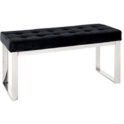 HAKU meubelbank, INOX-zwart, 41 x 100 x 48 cm HAKU meubelbank, INOX-zwart, 41 x 100 x 48 cm