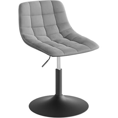 WOLTU Barkruk Barstoel van velours, voor bar, keuken, bistro Clinique toonbank, moderne draaikruk, met rugleuning, lichtgrijs in hoogte verstelbaar (60,5-72 cm) BH300hgr-1 WOLTU Barkruk Barstoel van velours, voor bar, keuken, bistro Clinique toonbank, moderne draaikruk, met rugleuning, lichtgrijs in hoogte verstelbaar (60,5-72 cm) BH300hgr-1