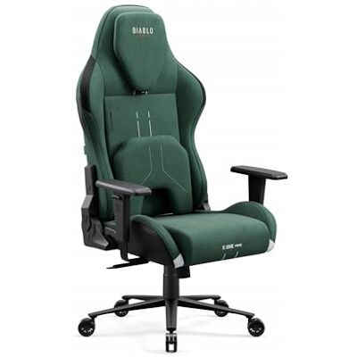 Diablo X.One Prime Gamingstoel, gamingstoel, pc-stoel, magnetisch kussen, koelzitting, hoogwaardige stof, in hoogte verstelbare armleuningen, belastbaar tot 140 kg, bosgroen Diablo X.One Prime Gamingstoel, gamingstoel, pc-stoel, magnetisch kussen, koelzitting, hoogwaardige stof, in hoogte verstelbare armleuningen, belastbaar tot 140 kg, bosgroen