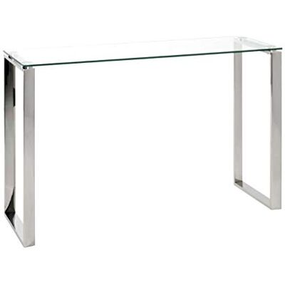 HAKU console roestvrij staal, roestvrij staal, gehard glas 8 mm Afmeting: L 120 cm x H 78 cm x D 40 cm, Stijl: Modern HAKU console roestvrij staal, roestvrij staal, gehard glas 8 mm Afmeting: L 120 cm x H 78 cm x D 40 cm, Stijl: Modern
