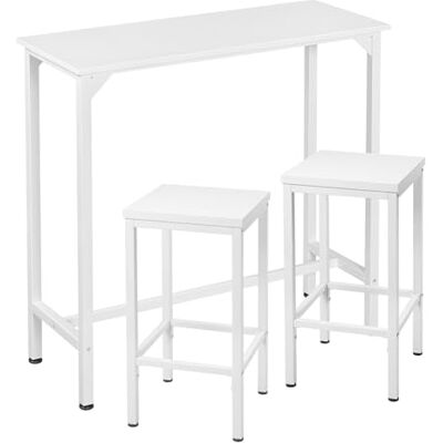 EUGAD Bartafel met barkrukken, hoge tafel met 2 krukken, eetkamerset EUGAD Bartafel met barkrukken, hoge tafel met 2 krukken, eetkamerset