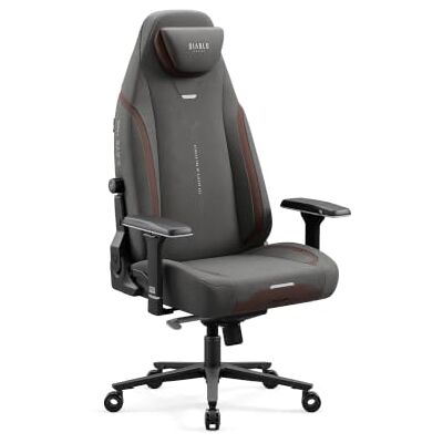 Diablo Gamingstoel, ergonomische stof, armleuningen 4D, rugleuning 170 graden Diablo Gamingstoel, ergonomische stof, armleuningen 4D, rugleuning 170 graden
