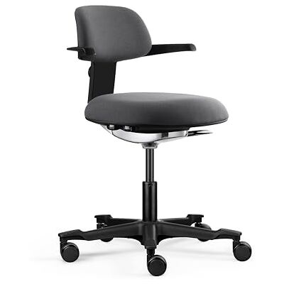 hjh OFFICE Work 40 Ergonomische werkstoel met in hoogte verstelbare rugleuning, kanteling en zitdiepte verstelbaar, stabiele nylon voet, donkergrijs hjh OFFICE Work 40 Ergonomische werkstoel met in hoogte verstelbare rugleuning, kanteling en zitdiepte verstelbaar, stabiele nylon voet, donkergrijs